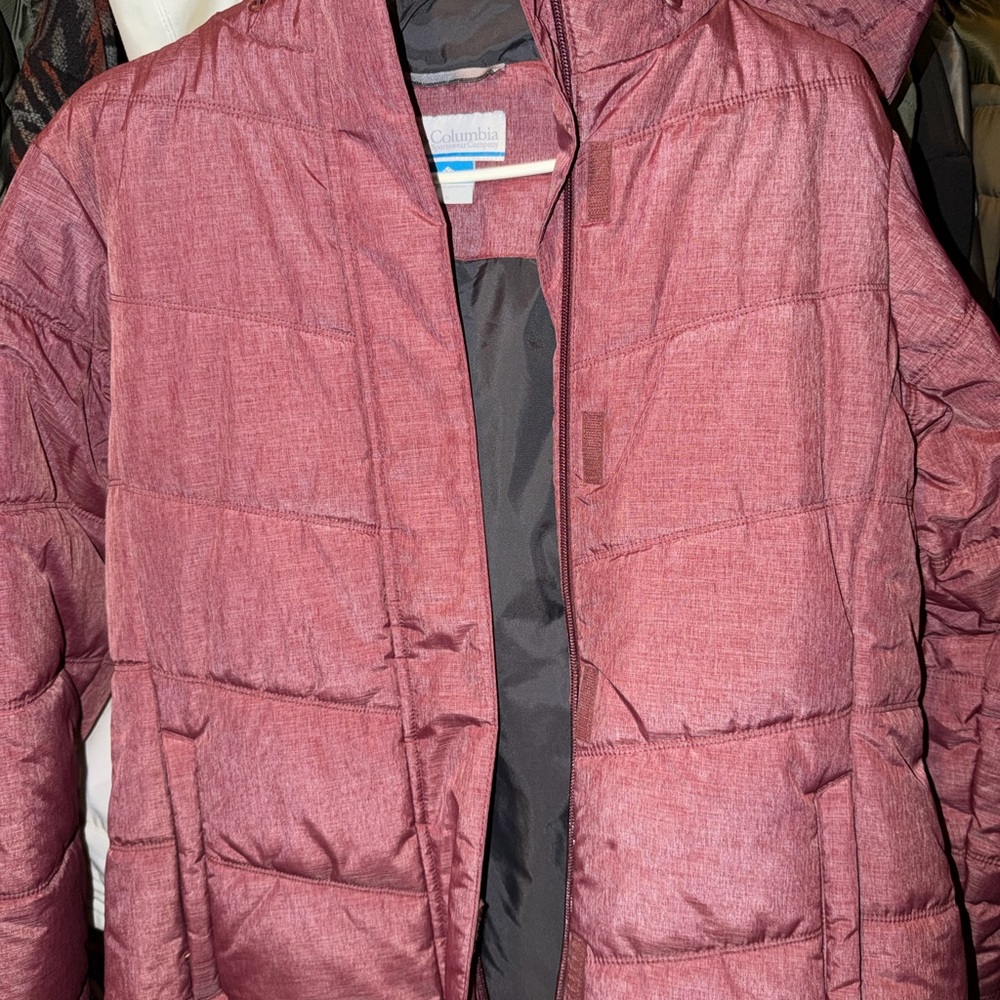 Columbia Burgundy Puffer Jacket